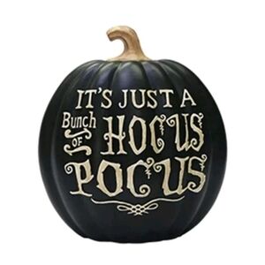 Black Matte Halloween Pumpkin Decor It's Just A Bunch Of Hocus Pocus